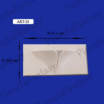 APPLIQUE ART-20 DA PARETE AD INCASSO IN GESSO CERAMICO