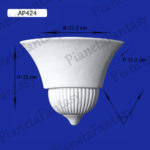APPLIQUE ART-AP424 AD ANGOLO DA PARETE IN GESSO CERAMICO