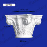 CAPITELLO IN GESSO CERAMICO ART-CP751