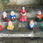 STATUE BIANCANEVE E I 7 NANI 30CM IN CEMENTO NO PIETRA ART-1113
