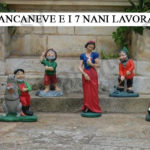 STATUE BIANCANEVE E I 7 NANI LAVORATORI 50CM IN CEMENTO NO PIETRA ART-1116
