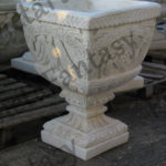 VASO PORTAFIORI ART-0485 CALICE QUADRATO IN CEMENTO NO PIETRA