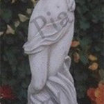 STATUA ART-1025 DONNA CON FIORE IN CEMENTO NO PIETRA