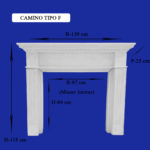 RIVESTIMENTO PER CAMINO IN GESSO CERAMICO ART-TIPO F