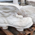 VASO PORTAFIORI ART- VS08 SCARPONE POLVERE DI MARMO E CEMENTO NO PIETRA